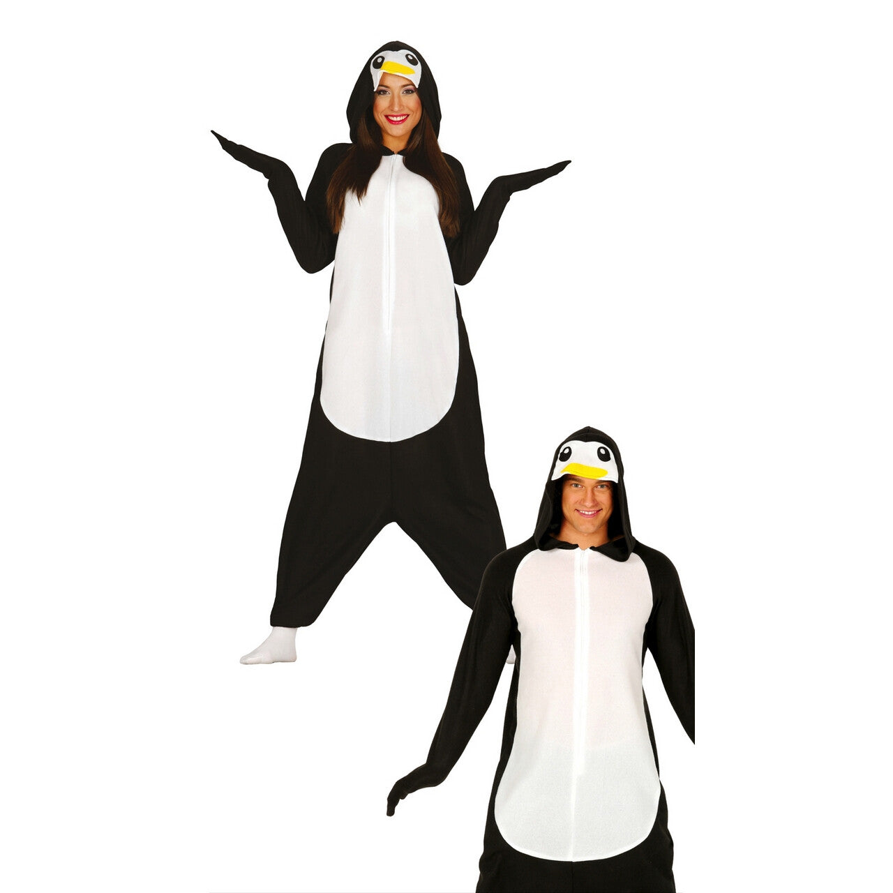 Op deze afbeelding zie je een Kostuums, van het merk Guirca. Zuidpool Pinguin Jumpsuit Vrouw Kostuum