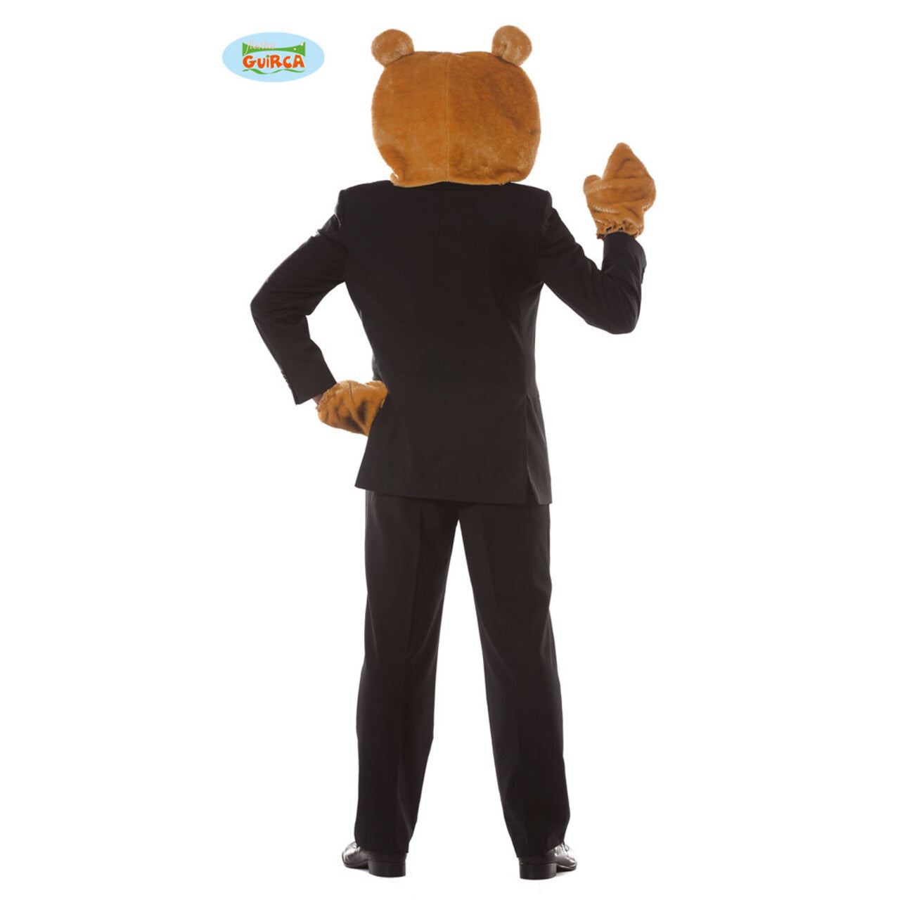 Op deze afbeelding zie je een Kostuums, van het merk Guirca. Knuffel Beer Hoofd En Handen Man