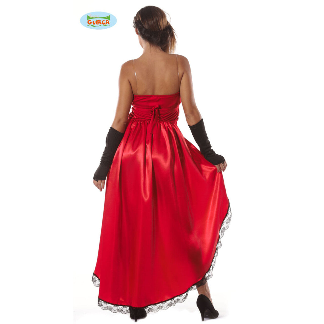 Op deze afbeelding zie je een Kostuums, van het merk Guirca. Zwierige Burlesque Jurk Rood Vrouw