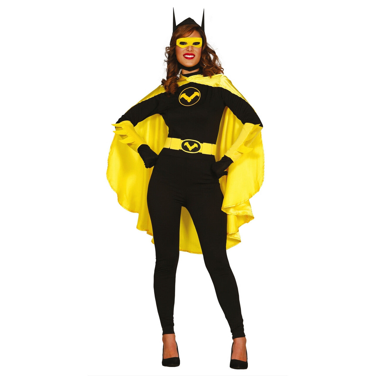 Op deze afbeelding zie je een Kostuums, van het merk Guirca. Bad Batgirl Vrouw Kostuum