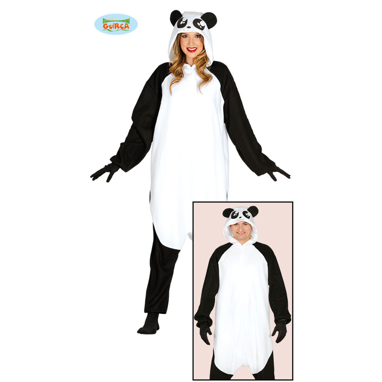 Op deze afbeelding zie je een Kostuums, van het merk Guirca. Aai Deze Panda Jumpsuit Vrouw Kostuum