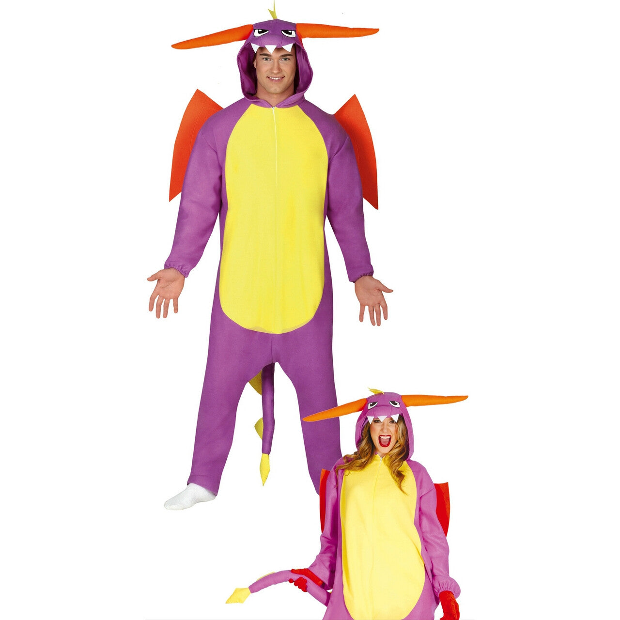 Op deze afbeelding zie je een Kostuums, van het merk Guirca. Dartele Draak Jumpsuit Met Vleugels Vrouw Kostuum