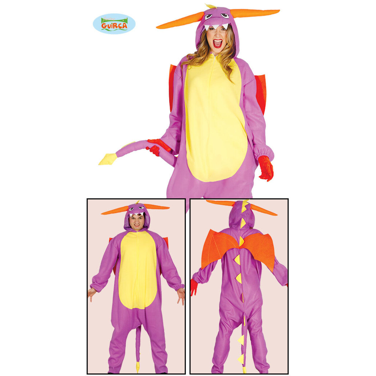Op deze afbeelding zie je een Kostuums, van het merk Guirca. Dartele Draak Jumpsuit Met Vleugels Vrouw Kostuum