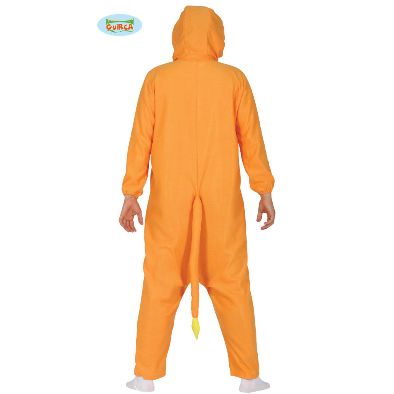 Op deze afbeelding zie je een Kostuums, van het merk Guirca. Oranje Draak Jumpsuit Kostuum