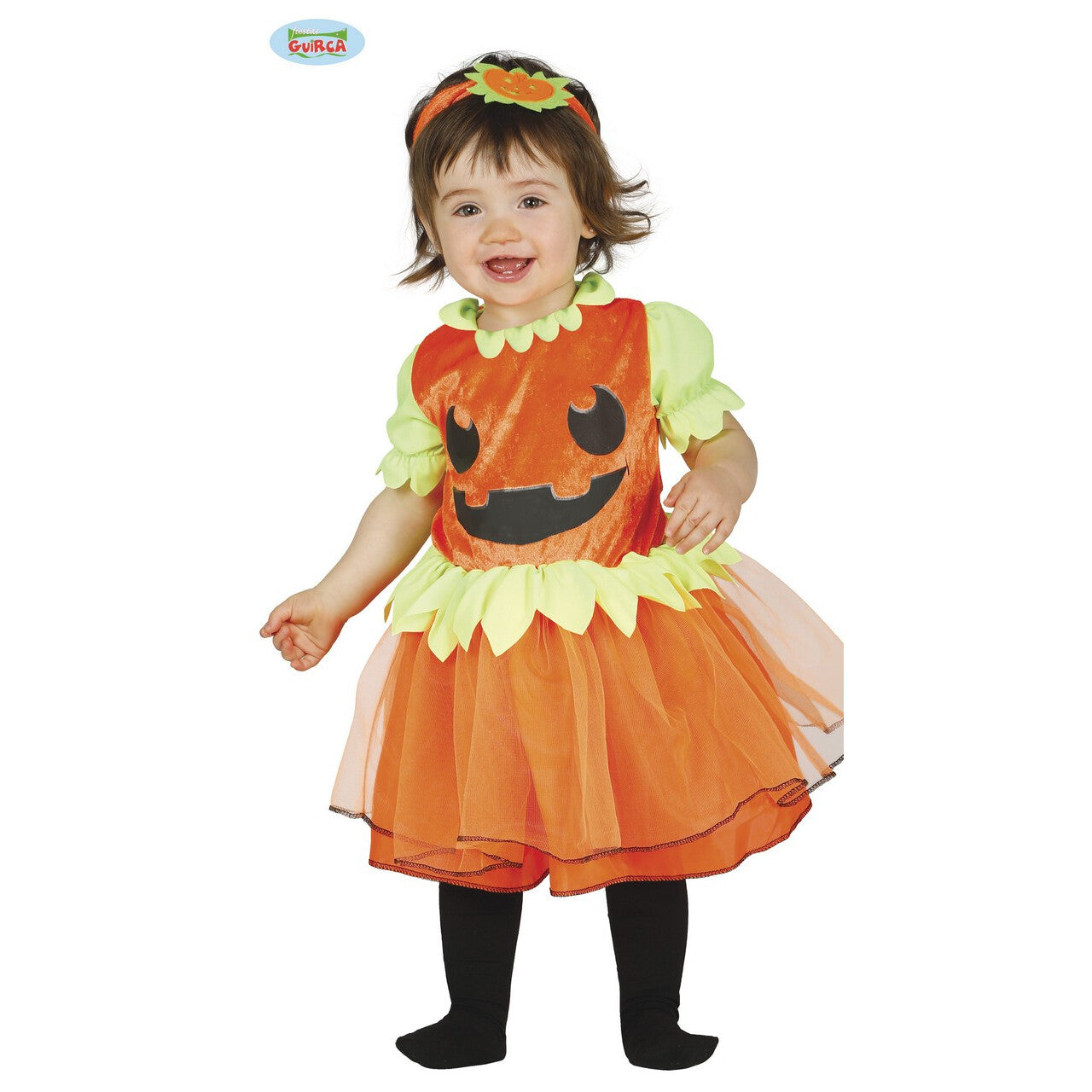 Op deze afbeelding zie je een Kostuums, van het merk Guirca. Pompoen Prinsesje Halloween Meisje Kostuum