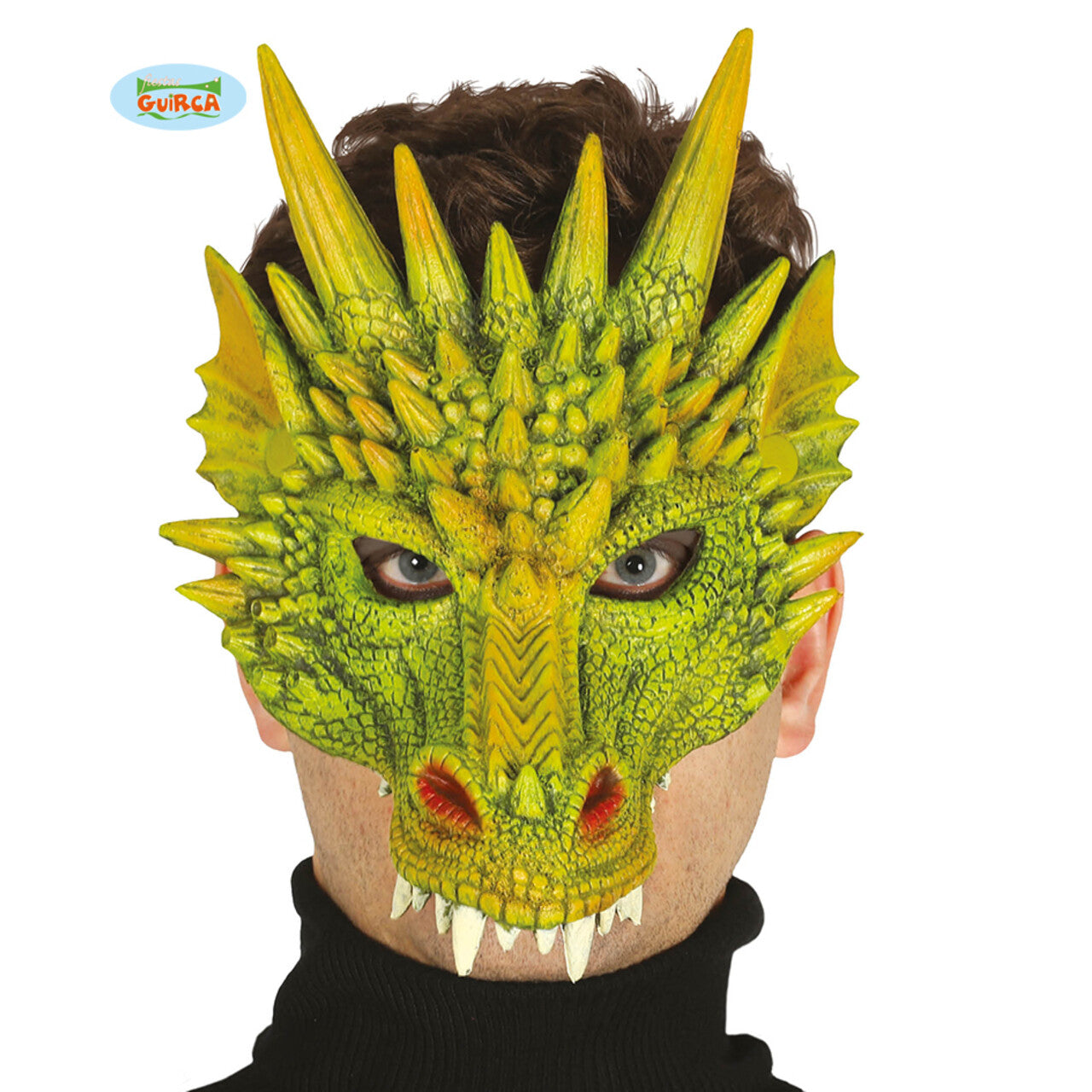Op deze afbeelding zie je een Accessoires, van het merk Guirca. Halfmasker Draak Met Giftige Punten