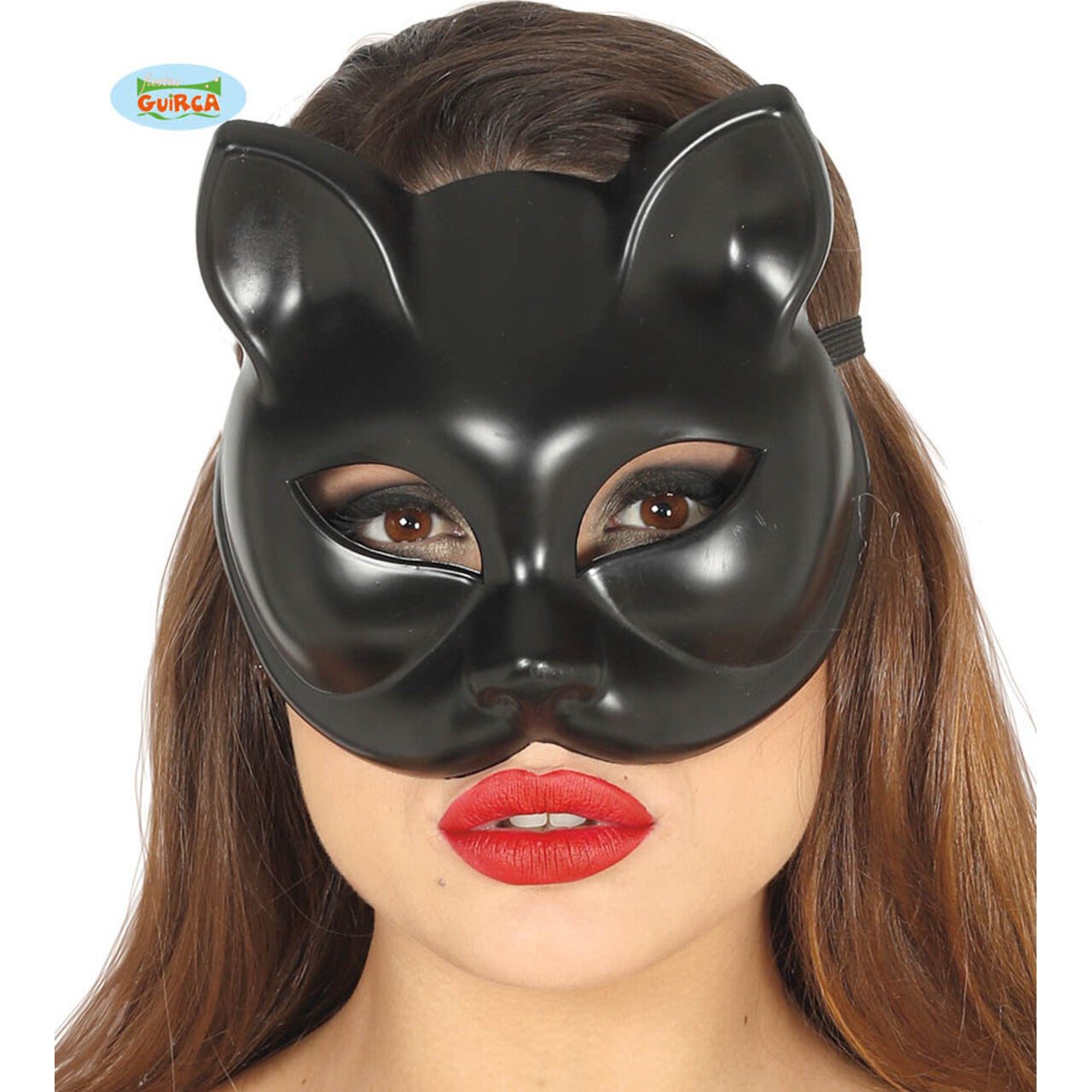 Op deze afbeelding zie je een Accessoires, van het merk Guirca. Halfmasker Zwarte Kat Kitty