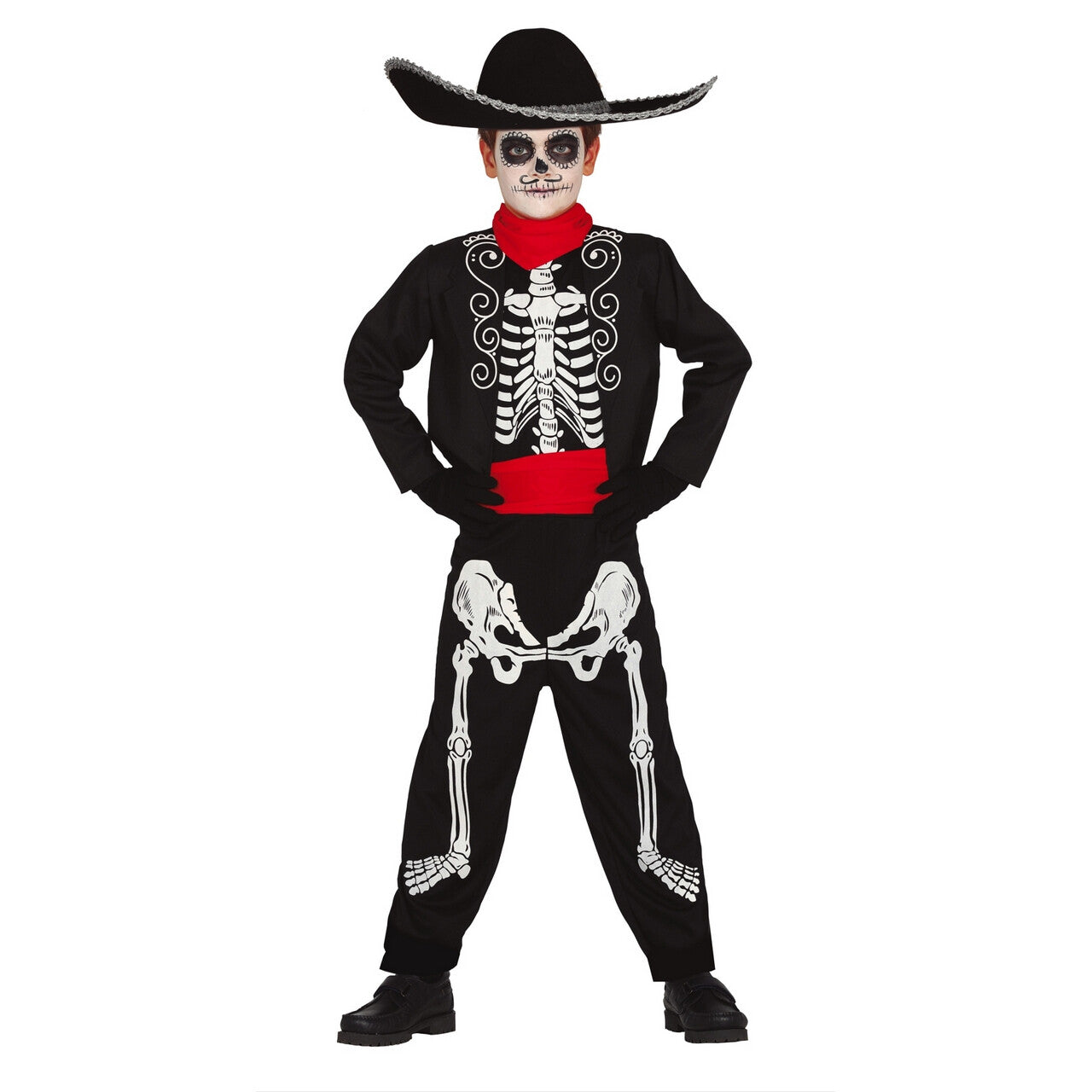 Op deze afbeelding zie je een Kostuums, van het merk Guirca. Magere Mariachi Jongen Kostuum