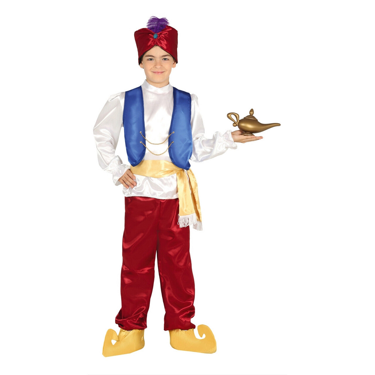 Op deze afbeelding zie je een Kostuums, van het merk Guirca. Aladdin Woestijn Jongen Kostuum