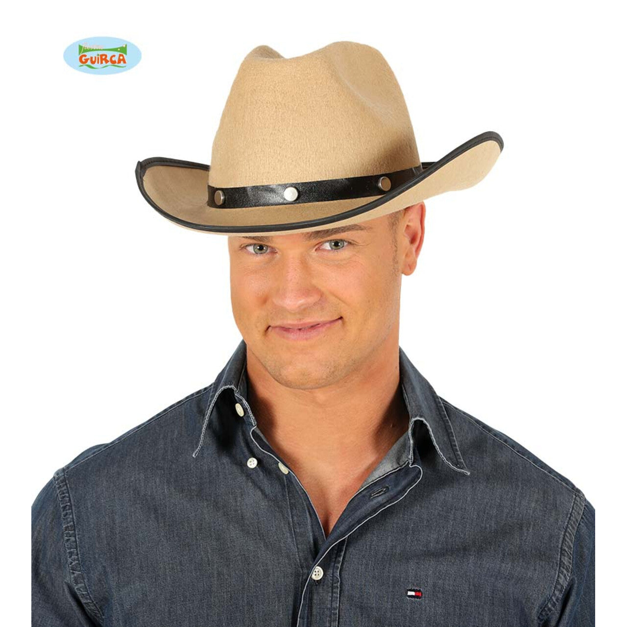 Op deze afbeelding zie je een Accessoires, van het merk Guirca. Beige Cowboy Hoed Jesse