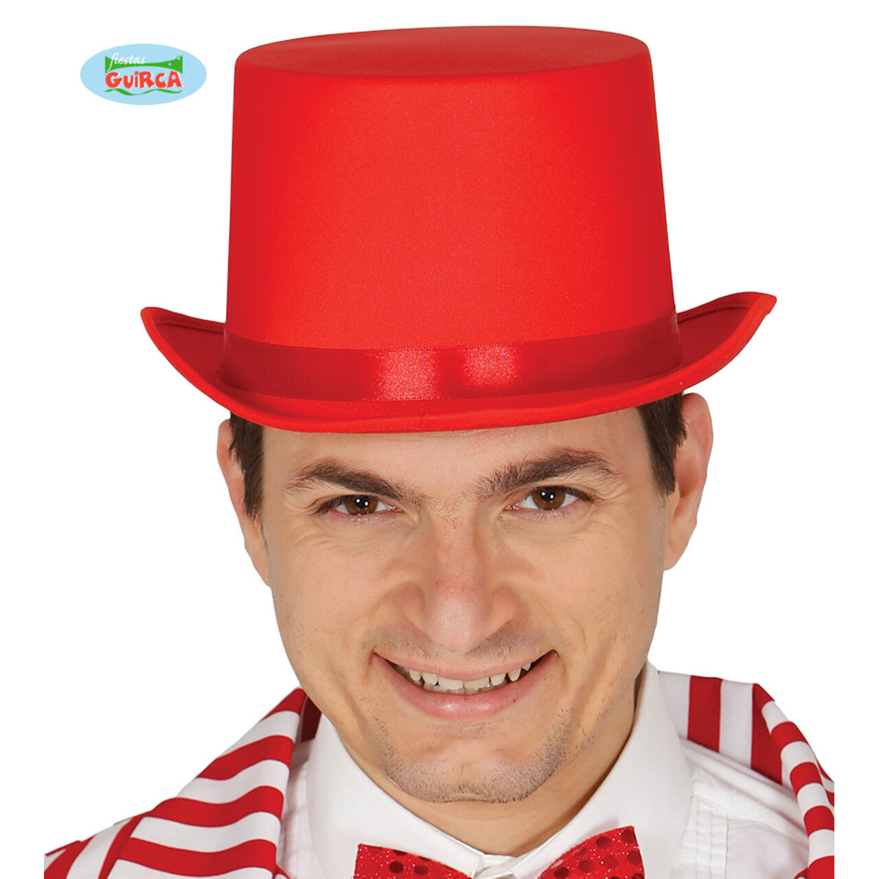 Op deze afbeelding zie je een Accessoires, van het merk Guirca. Hoge Hoed Musical Danser Rood