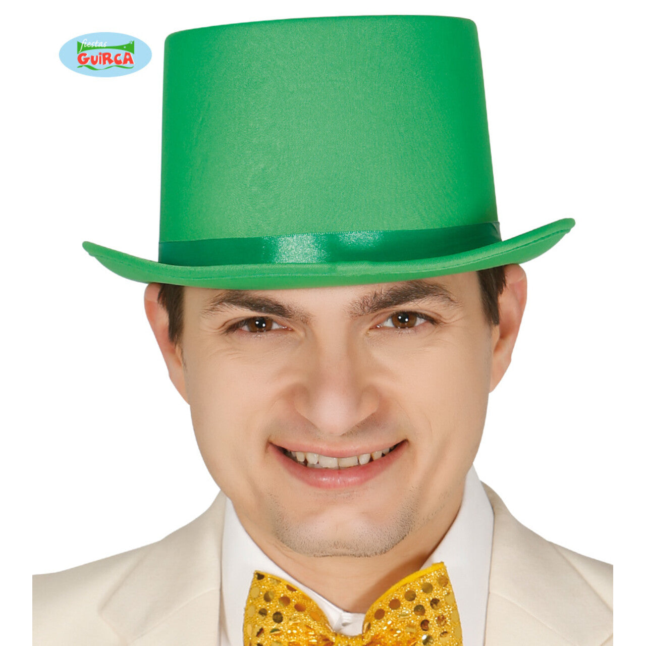 Op deze afbeelding zie je een Accessoires, van het merk Guirca. Hoge Hoed Musical Danser Groen