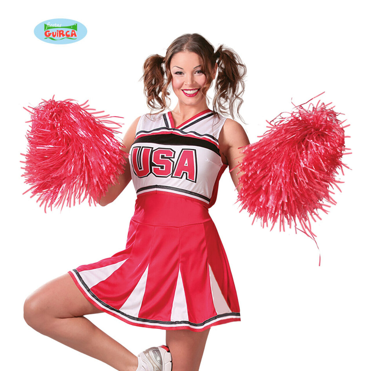 Op deze afbeelding zie je een Accessoires, van het merk Guirca. Pompon Cheerleader Rood