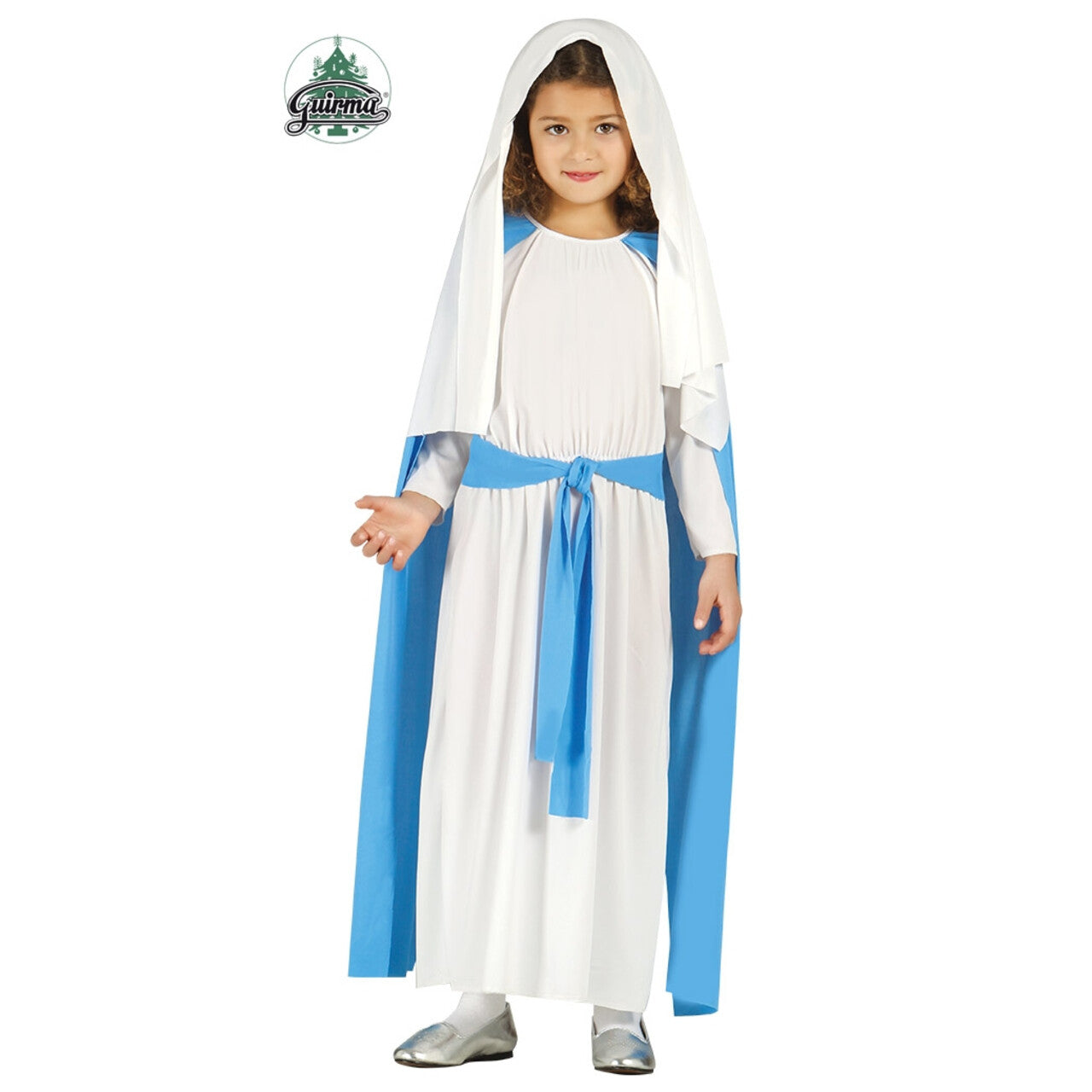 Op deze afbeelding zie je een Kostuums, van het merk Guirma. Heilige Maagd Maria Meisje Kostuum