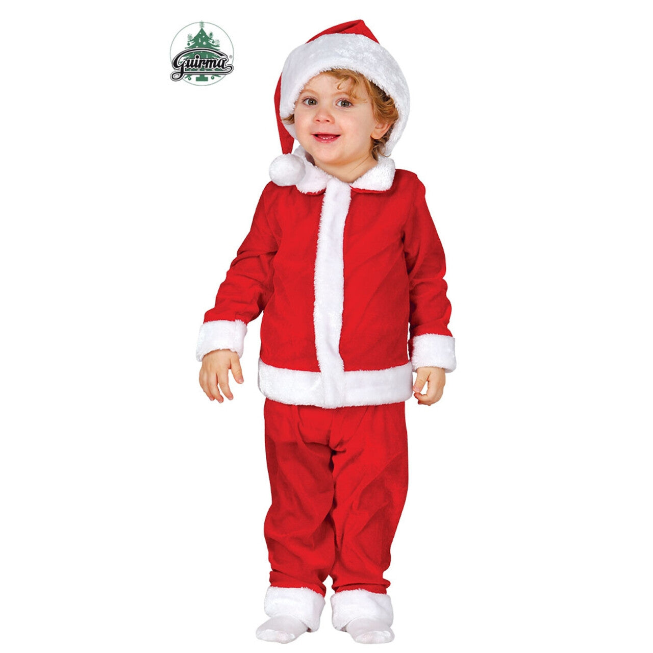 Op deze afbeelding zie je een Kostuums, van het merk Guirma. Kerstman Junior Kind Kostuum