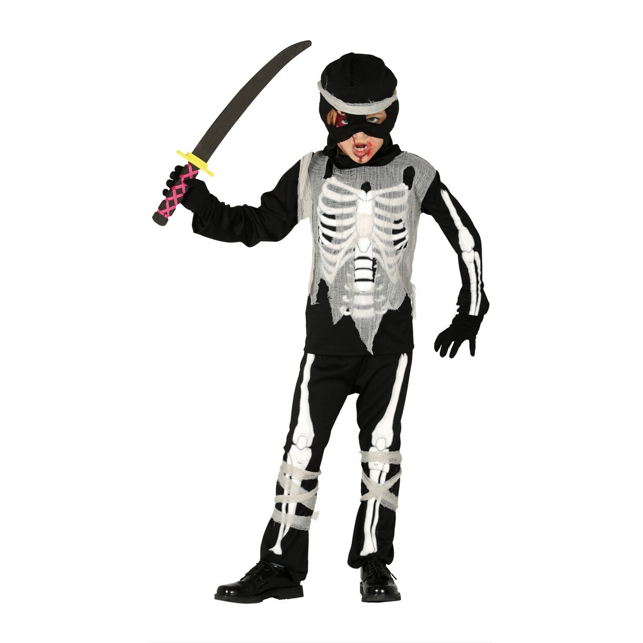 Op deze afbeelding zie je een Kostuums, van het merk Guirca. Staat Altijd Weer Op Zombie Ninja Jongen Kostuum