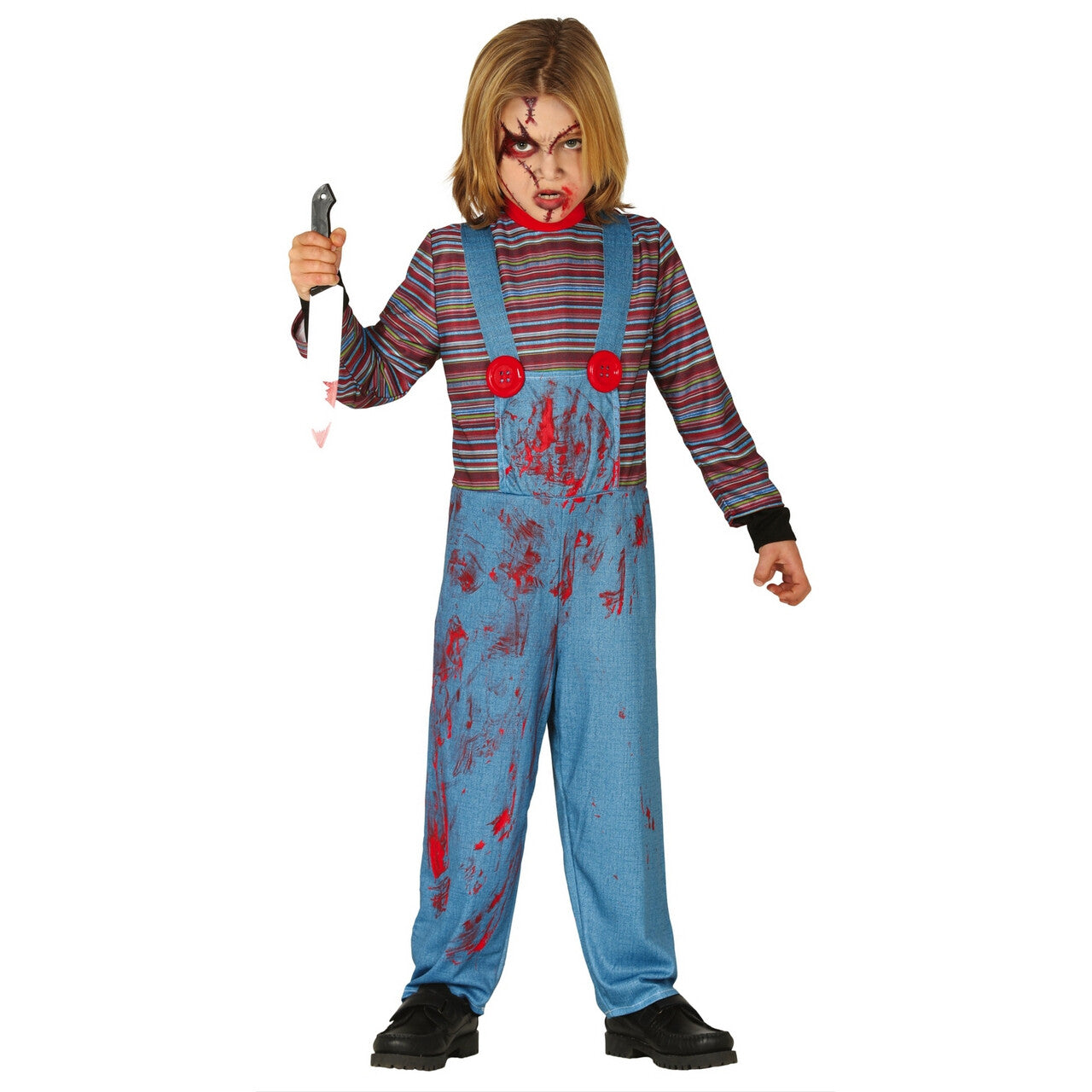 Op deze afbeelding zie je een Kostuums, van het merk Guirca. Door Geesten Bezeten Chucky Kind Kind Kostuum