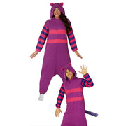 Op deze afbeelding zie je een Kostuums, van het merk Guirca. Paarse Gestreepte Sprookjes Kat Kostuum