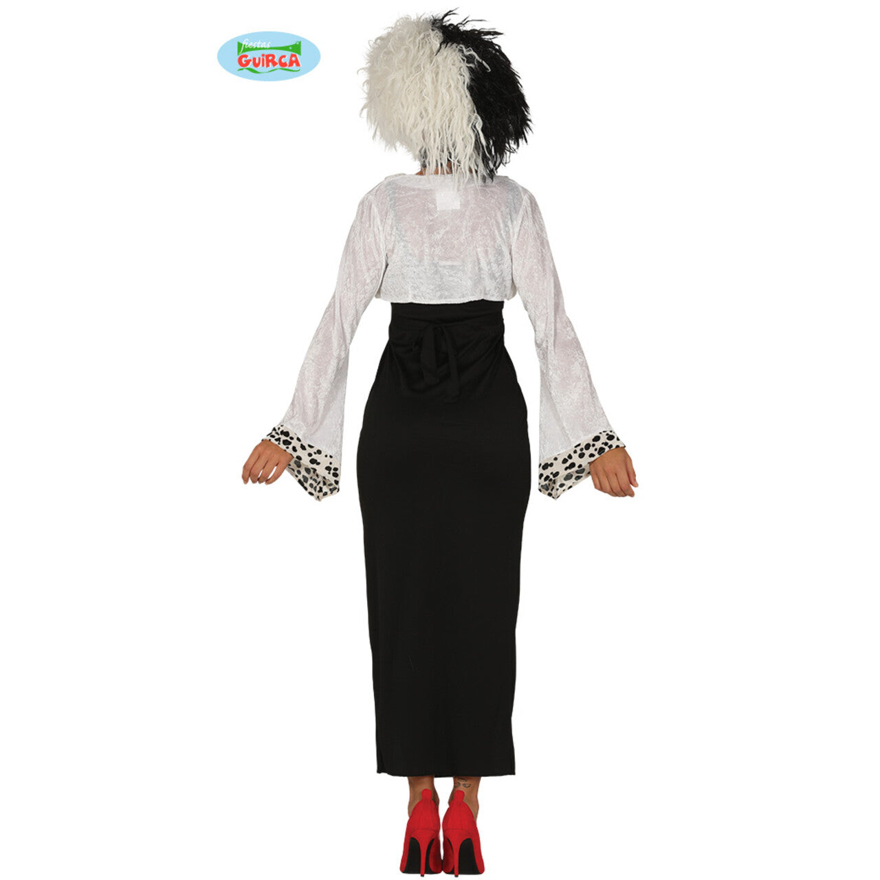 Op deze afbeelding zie je een Kostuums, van het merk Guirca. Dalmatier Hater Cruella Vrouw Kostuum