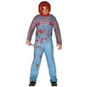 Op deze afbeelding zie je een Kostuums, van het merk Guirca. Door Geesten Bezeten Chucky Man Kostuum