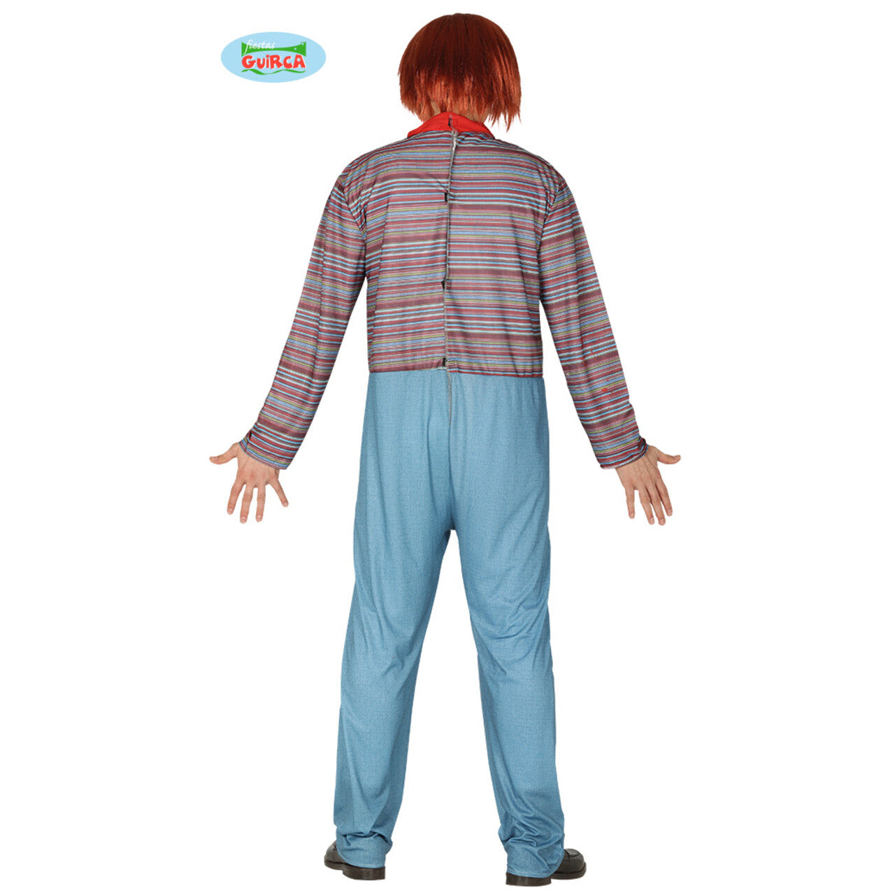 Op deze afbeelding zie je een Kostuums, van het merk Guirca. Door Geesten Bezeten Chucky Man Kostuum