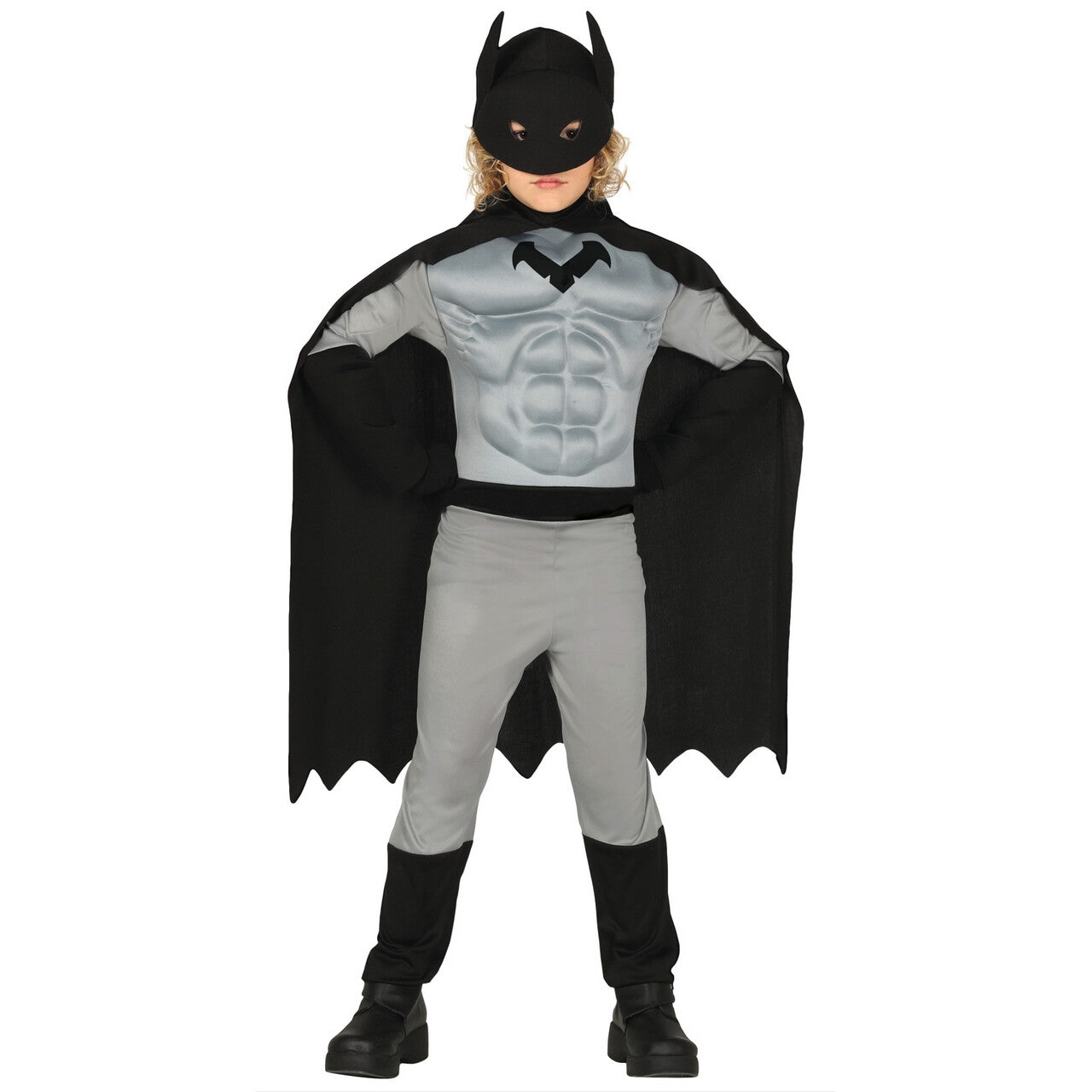 Op deze afbeelding zie je een Kostuums, van het merk Guirca. Sterk Als Staal Batman Jongen Kostuum