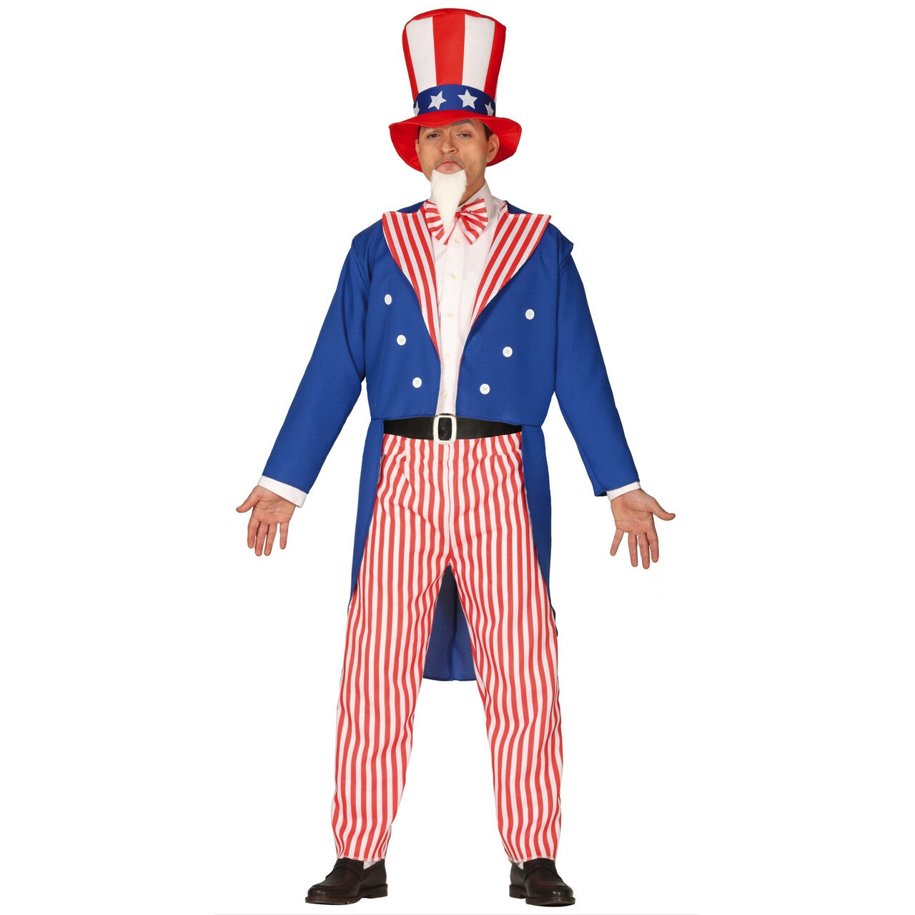Op deze afbeelding zie je een Kostuums, van het merk Guirca. Uncle Sam Trots Op Amerika Man Kostuum
