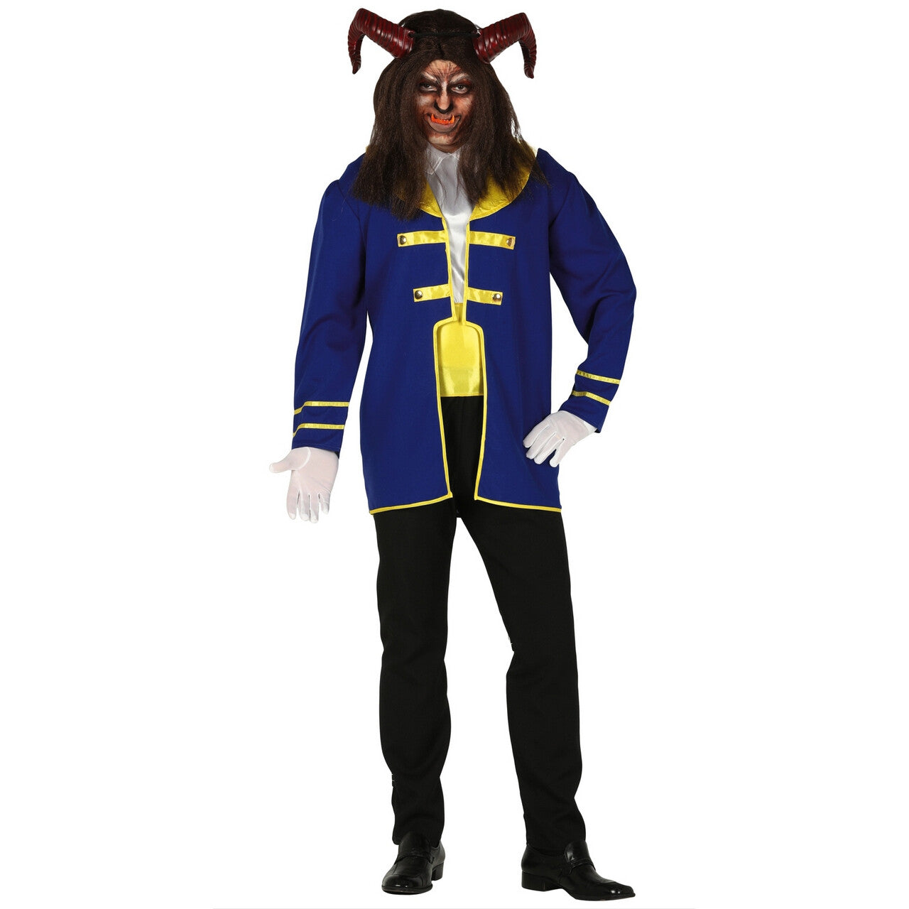 Op deze afbeelding zie je een Kostuums, van het merk Guirca. Blauw Beest Van Belle En Het Sprookje Man Kostuum