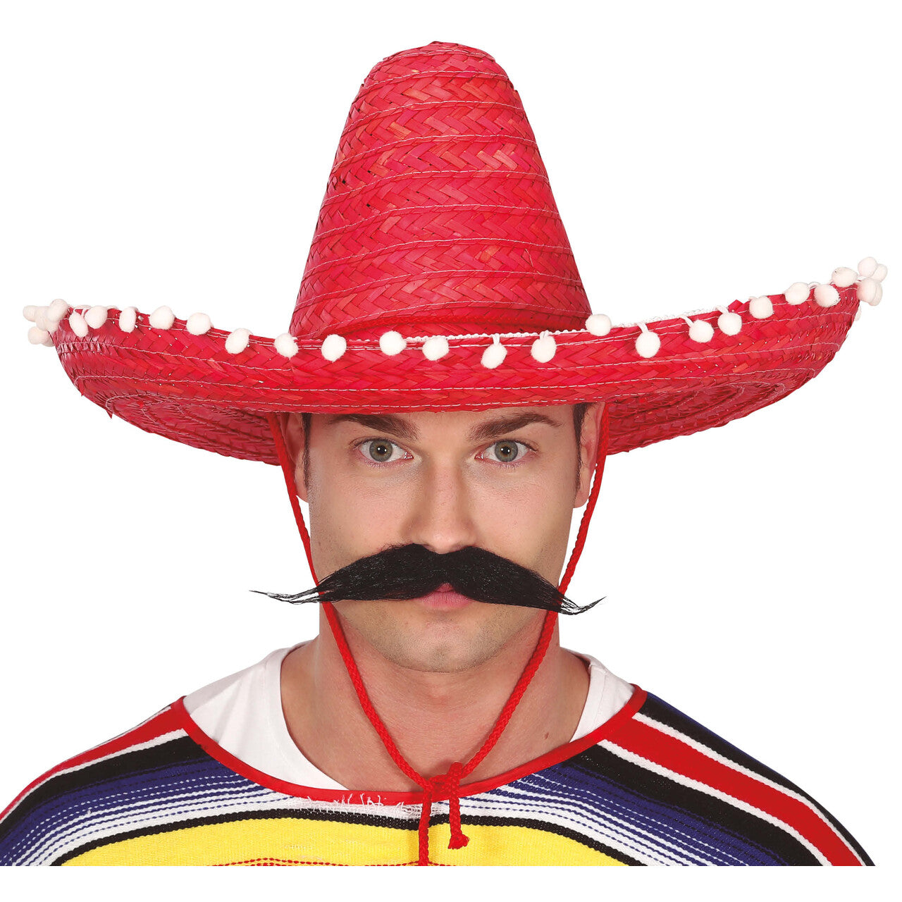 Op deze afbeelding zie je een Accessoires, van het merk Guirca. Sombrero Santiago Rood 50 Cm