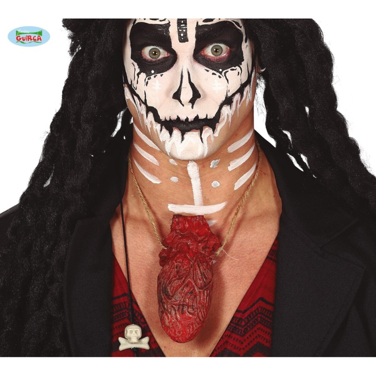 Op deze afbeelding zie je een Accessoires, van het merk Guirca. Ketting Uitgerukt Hart Azteken Halloween
