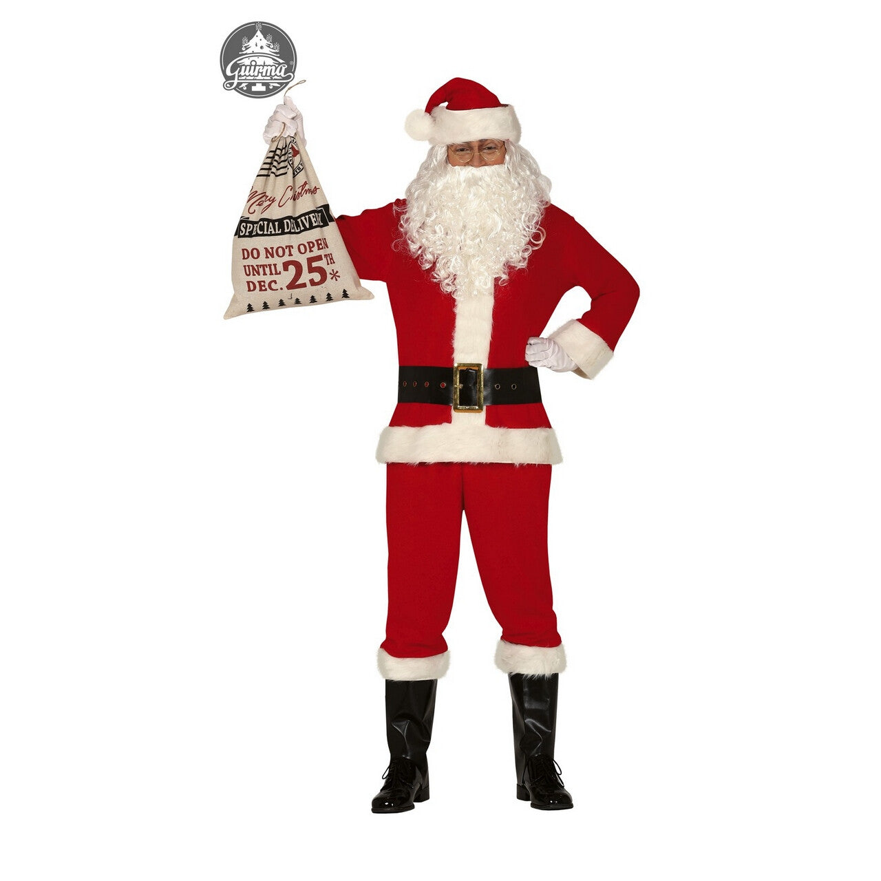 Op deze afbeelding zie je een Kostuums, van het merk Guirma. Traditionele Amerikaanse Santa Claus Man Kostuum