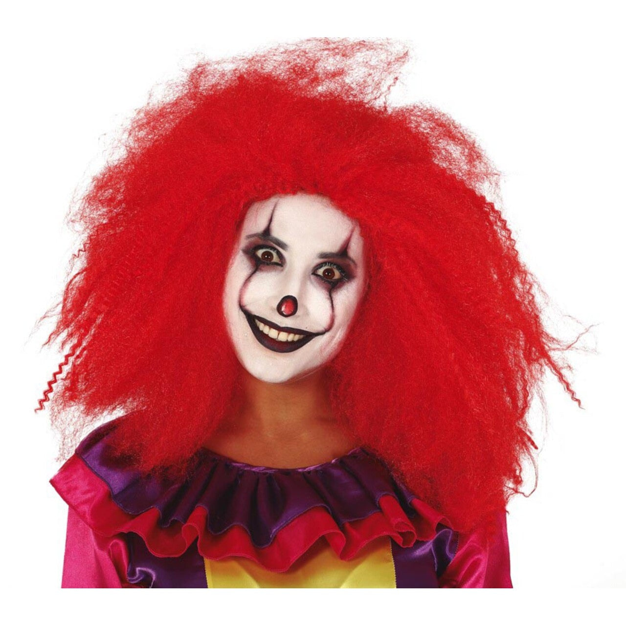 Op deze afbeelding zie je een Accessoires, van het merk Guirca. Krankzinnige Rode Clown Pruik
