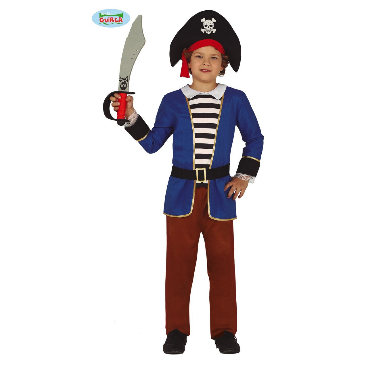 Op deze afbeelding zie je een Kostuums, van het merk Guirca. Duinkerker Kaper Noordzee Piraat Jongen Kostuum