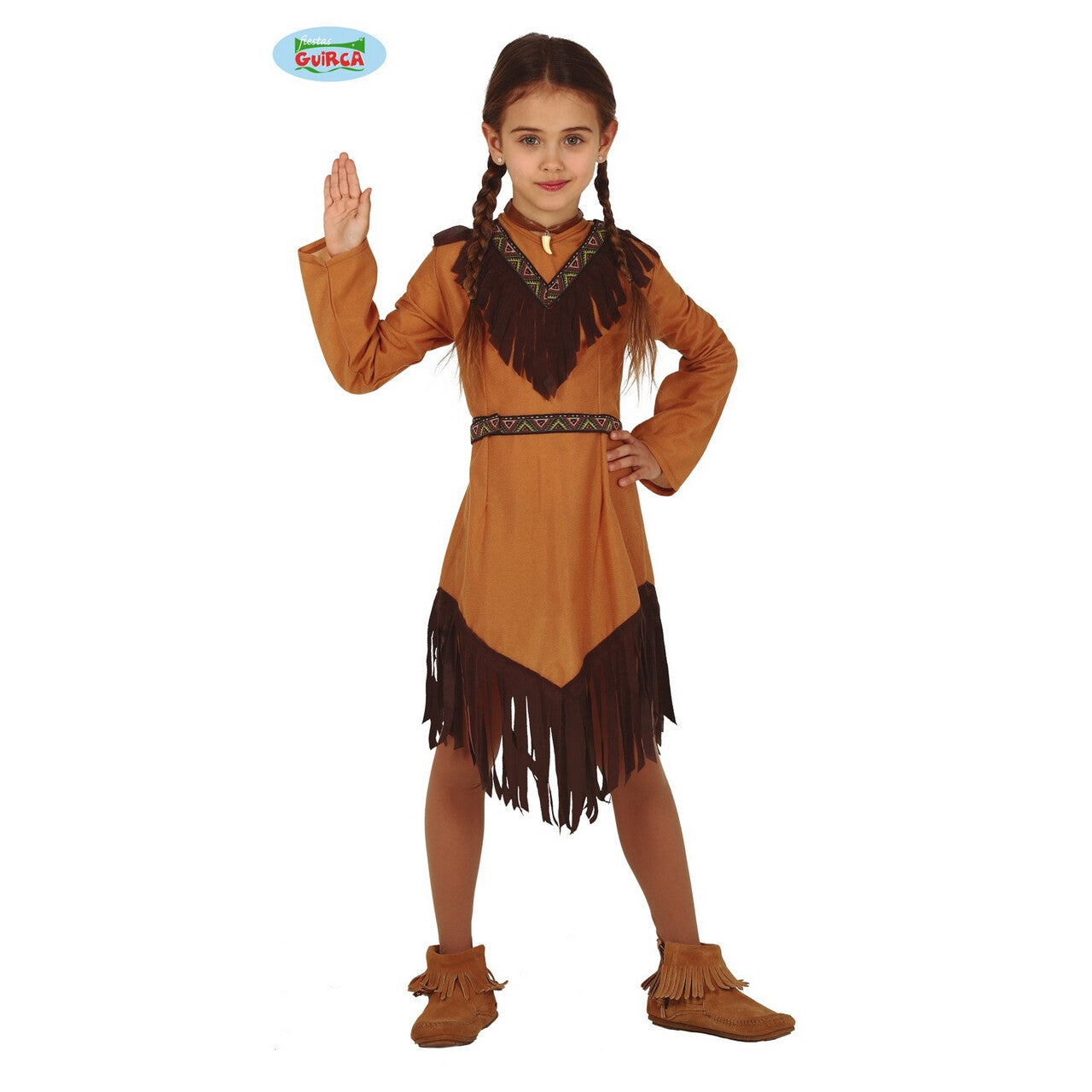 Op deze afbeelding zie je een Kostuums, van het merk Guirca. Lakota Indiaan Lianne Meisje Kostuum