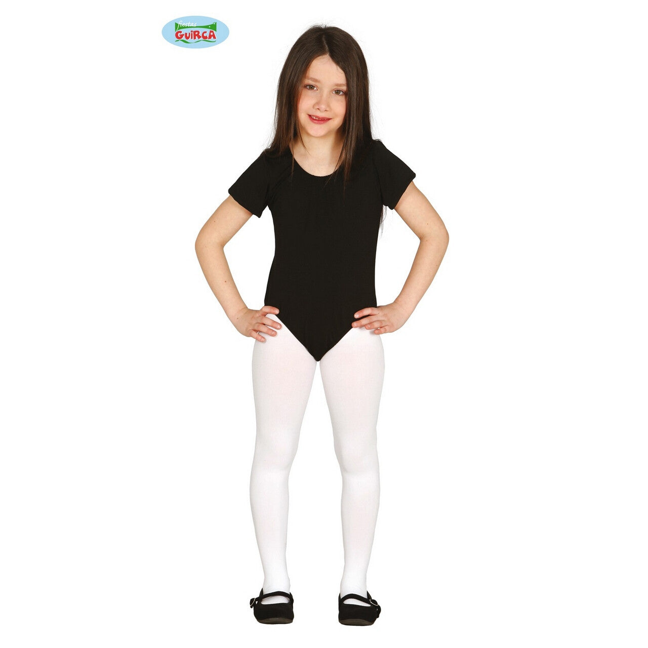 Op deze afbeelding zie je een Kostuums, van het merk Guirca. Zwarte Body Ballerina Dansvoorstelling Meisje Kostuum