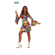 Op deze afbeelding zie je een Kostuums, van het merk Guirca. Bloemen In Alle Kleuren En Maten Hippie Vrouw Kostuum