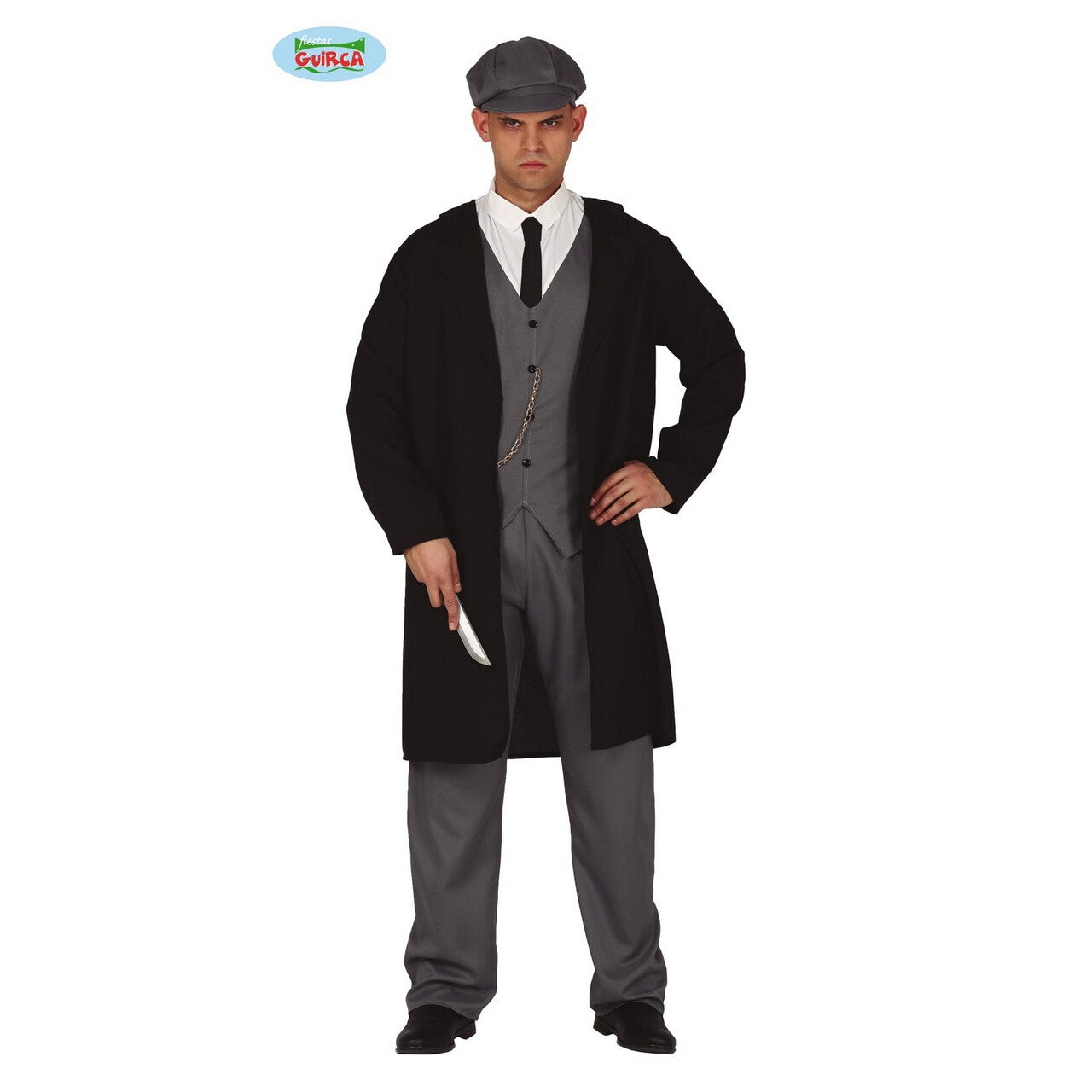Op deze afbeelding zie je een Kostuums, van het merk Guirca. Peaky Blinders Gangster Engeland Man Kostuum