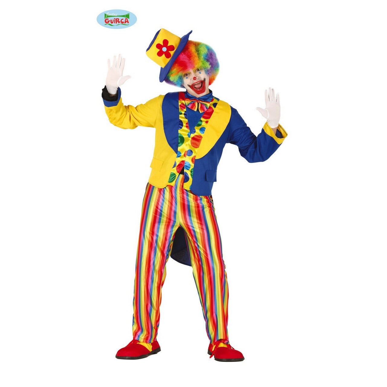 Op deze afbeelding zie je een Kostuums, van het merk Guirca. Lolbroek Paljas Circus Komiek Man Kostuum