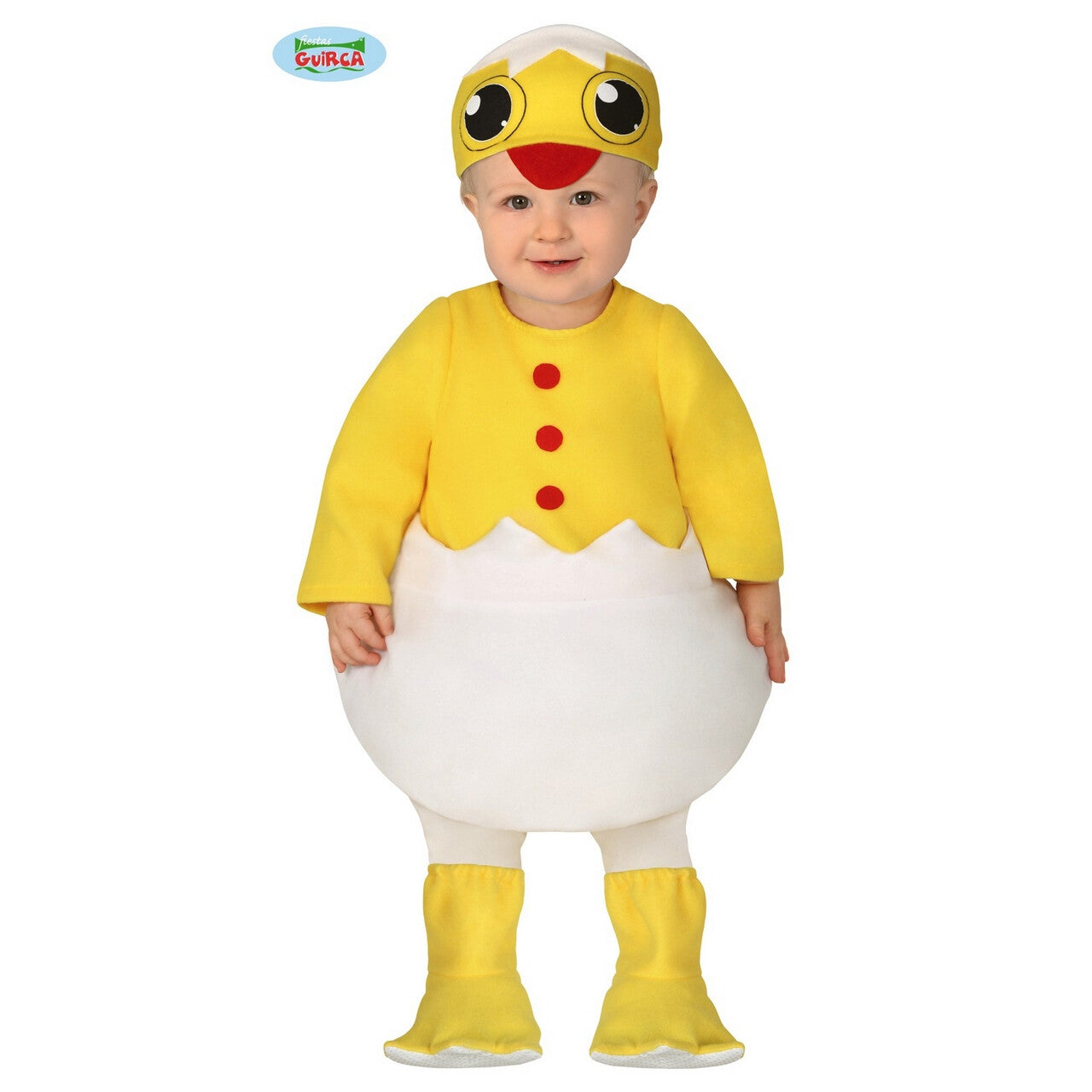 Op deze afbeelding zie je een Kostuums, van het merk Guirca. Kuiken Net Uit Het Ei Kind Kostuum