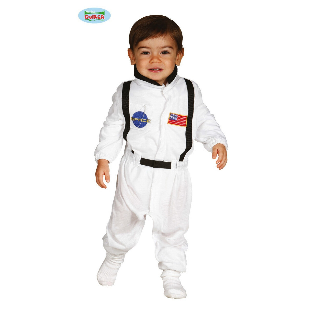Op deze afbeelding zie je een Kostuums, van het merk Guirca. Gewichtloze Astronaut Maanreiziger Nasa Kind Kostuum