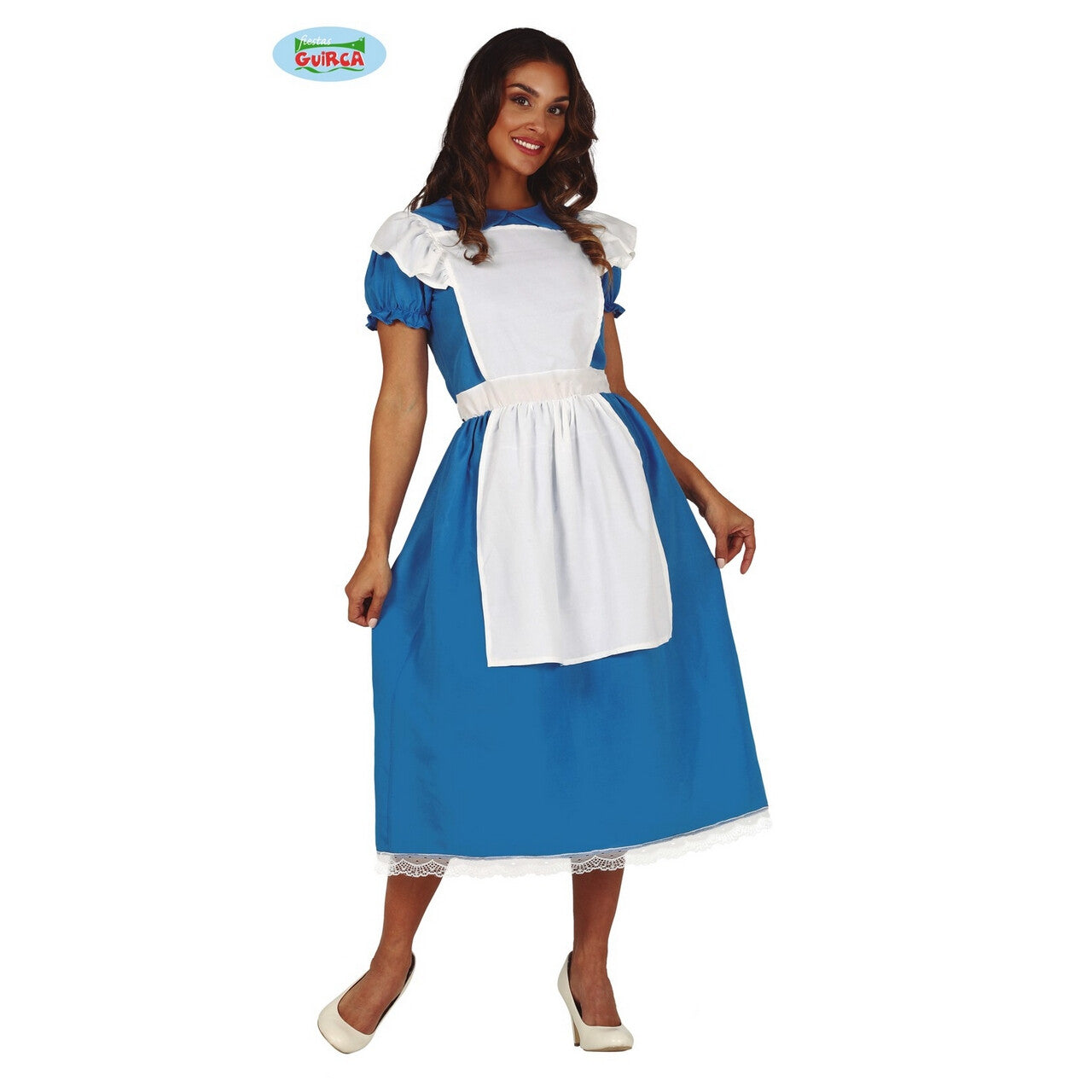 Op deze afbeelding zie je een Kostuums, van het merk Guirca. Sprookjesboek Alice Avonturen Vrouw Kostuum