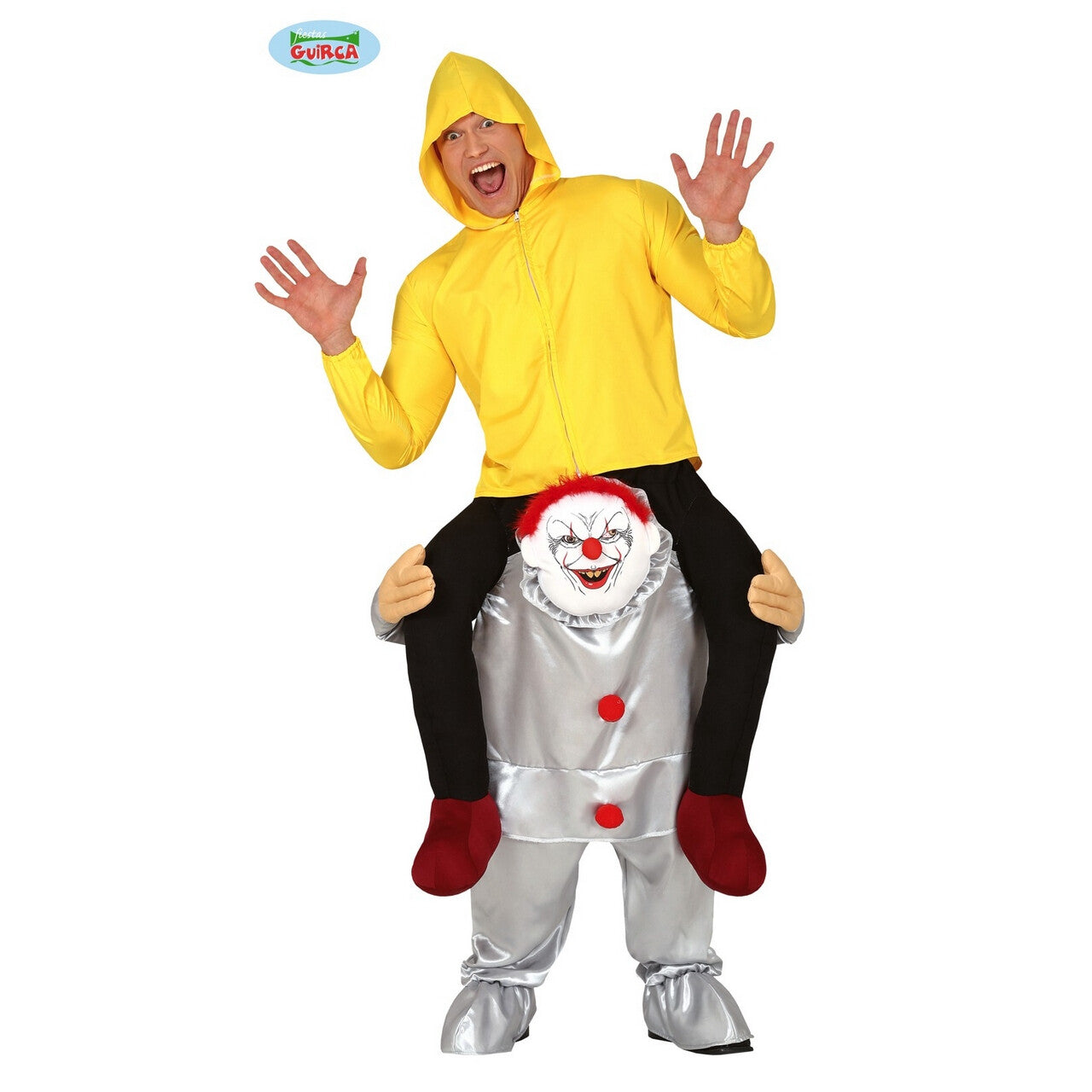 Op deze afbeelding zie je een Kostuums, van het merk Guirca. Ontvoerd Door Een Killer Clown Kostuum