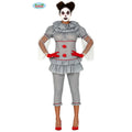Grijze Maar Grappige Clown Circus Sassafras Vrouw Kostuum