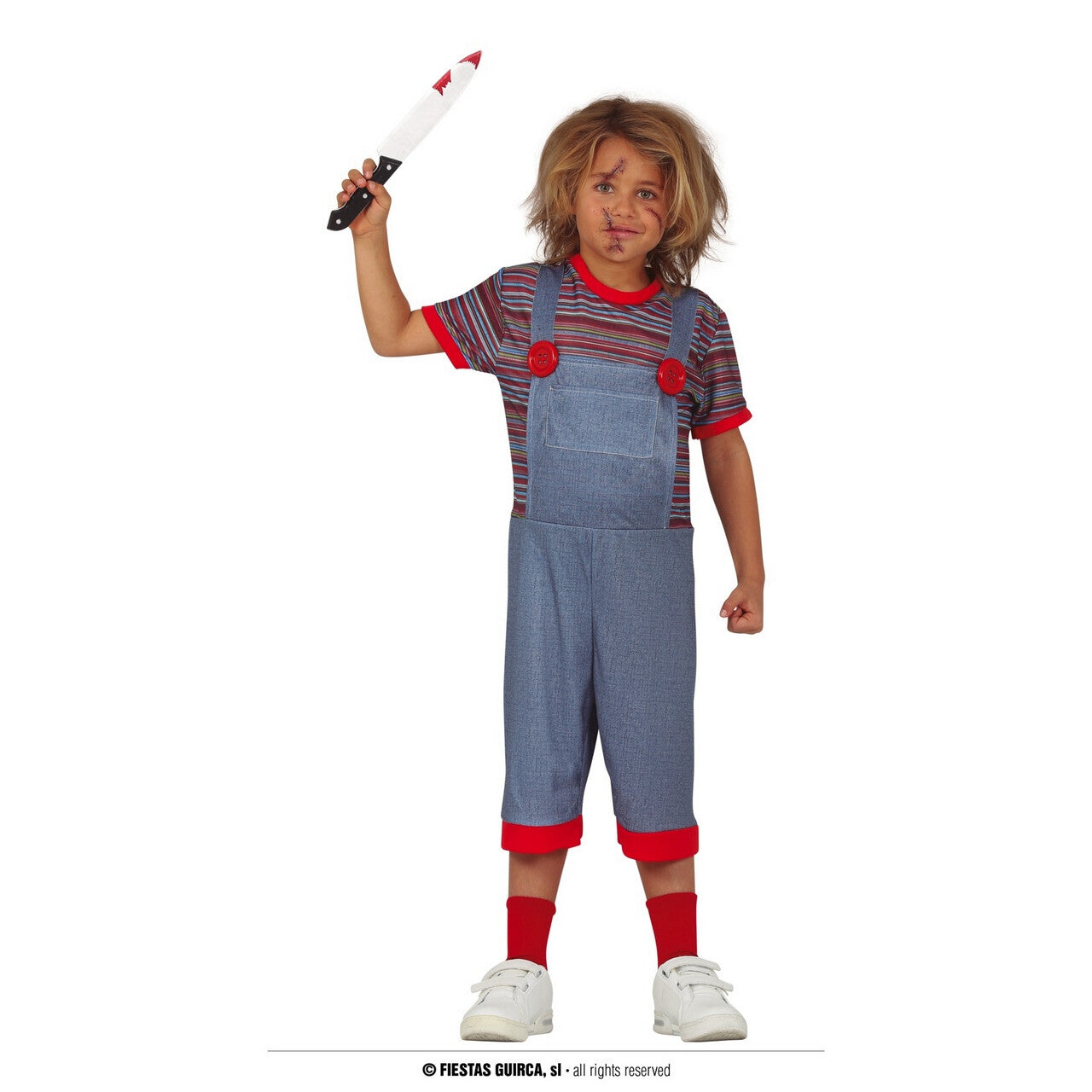 Op deze afbeelding zie je een Kostuums, van het merk Guirca. Geen Kinderspel Moord Pop Kind Kostuum