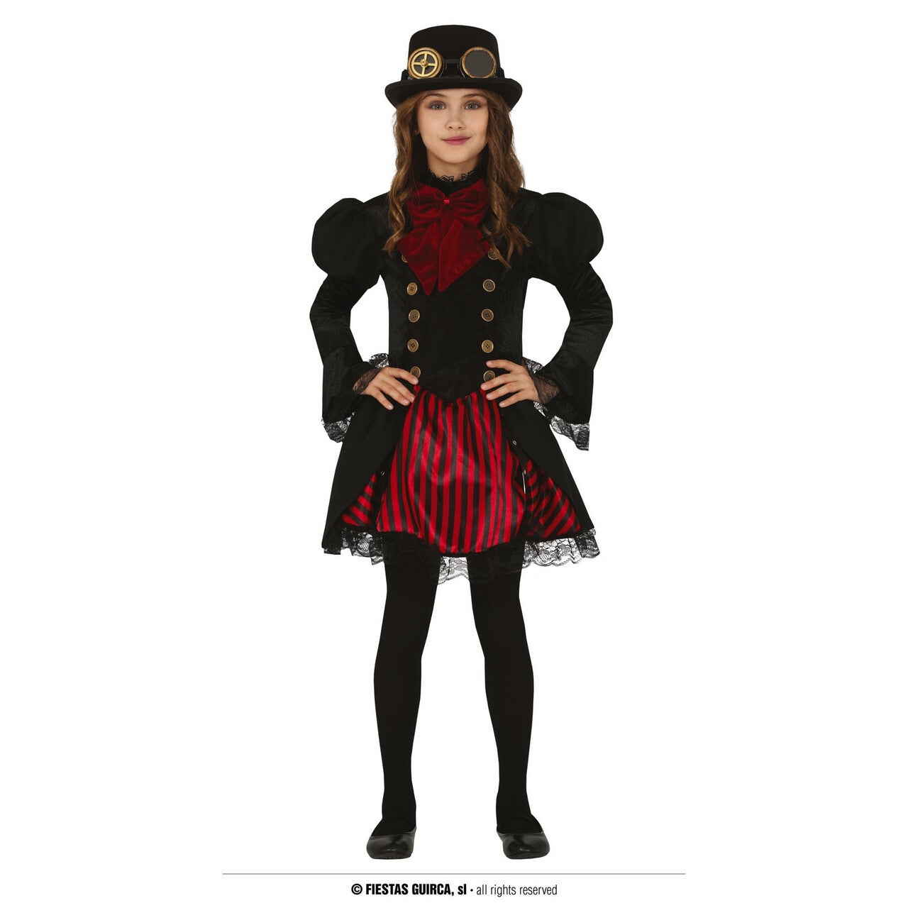 Op deze afbeelding zie je een Kostuums, van het merk Guirca. Steampunk Terug In De Tijd Meisje Kostuum