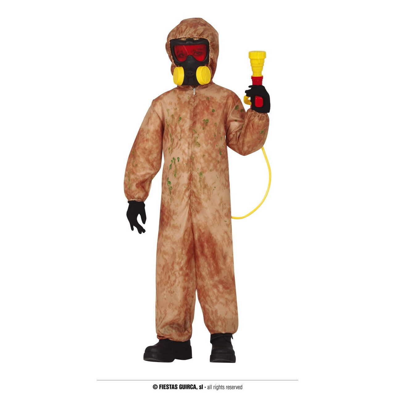 Op deze afbeelding zie je een Kostuums, van het merk Guirca. Biohazard Zombie Wetenschapper Kind Kostuum