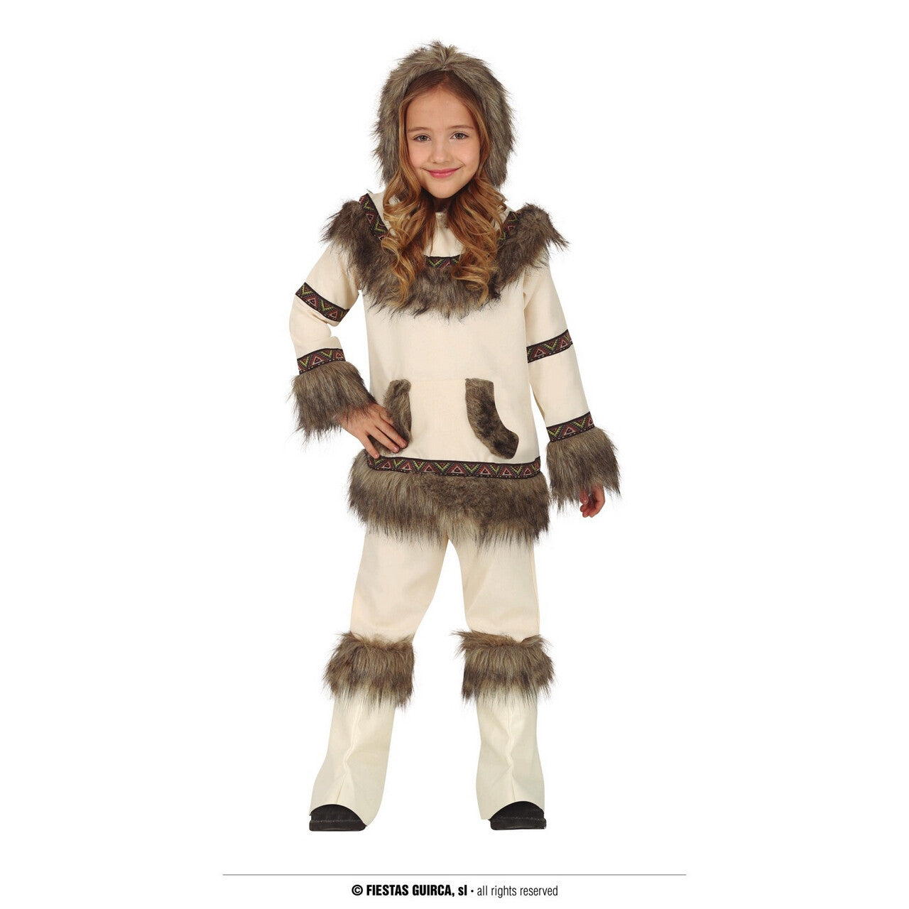 Op deze afbeelding zie je een Kostuums, van het merk Guirca. Warm In De Kou Inuit Kind Kostuum