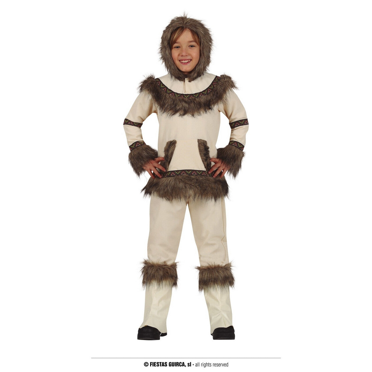Op deze afbeelding zie je een Kostuums, van het merk Guirca. Warm In De Kou Inuit Kind Kostuum
