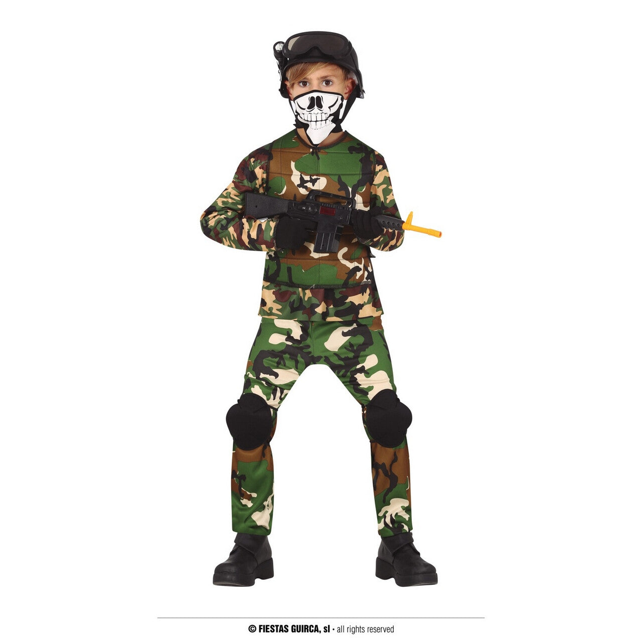Op deze afbeelding zie je een Kostuums, van het merk Guirca. Commando Camo Camiel Jongen Kostuum