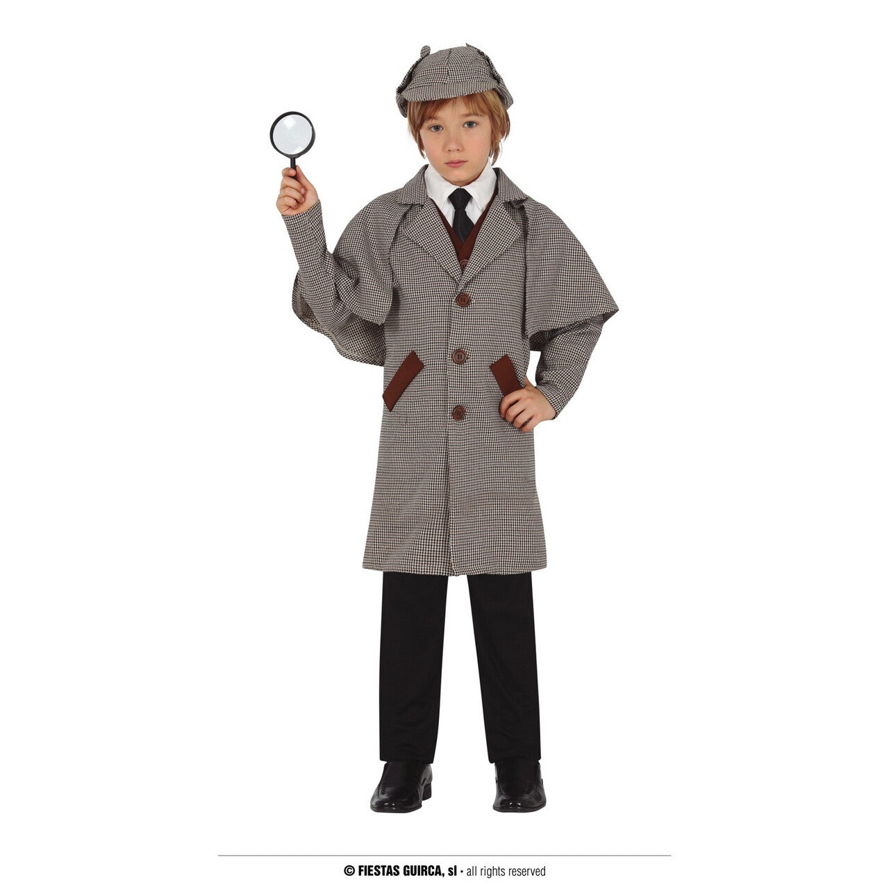 Op deze afbeelding zie je een Kostuums, van het merk Guirca. Engelse Detective Op Een Goed Spoor Kind Kostuum
